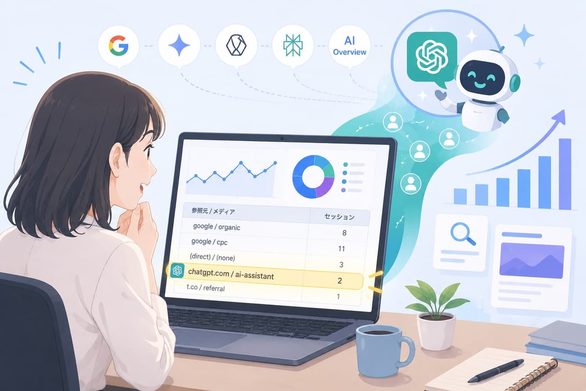 AI検索から初めてChatGPT経由の流入が来ました。実データで見えたAI検索の変化